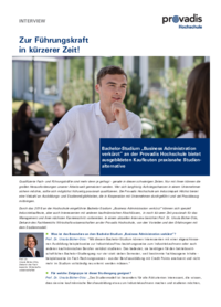 Das Studienmodell und die Vorteile in einem Kurzinterview erklärt