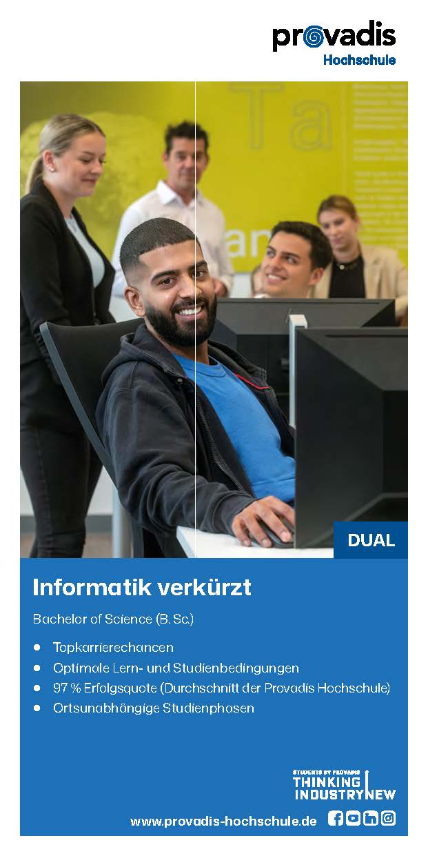 Factsheet Bachelor Informatik verkürzt dual Factsheet Bachelor Informatik verkürzt dual
