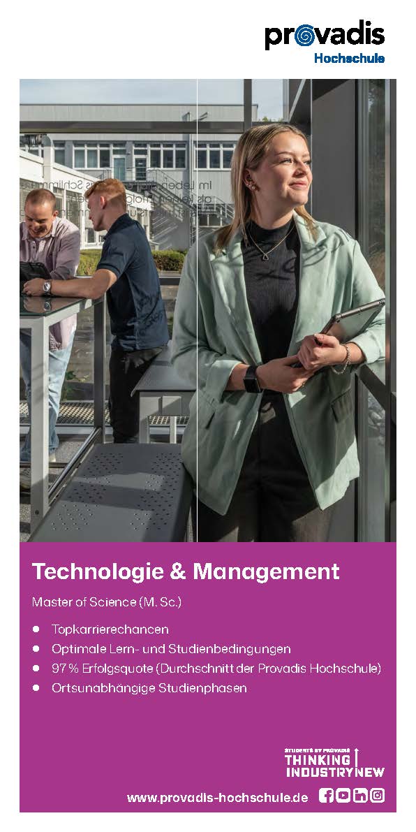 Factsheet Technologie & Management (Master of Science) Factsheet Technologie & Management (Master of Science)